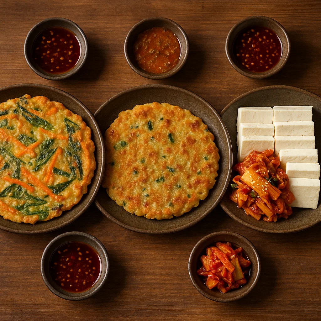 파전-두부김치-녹두전