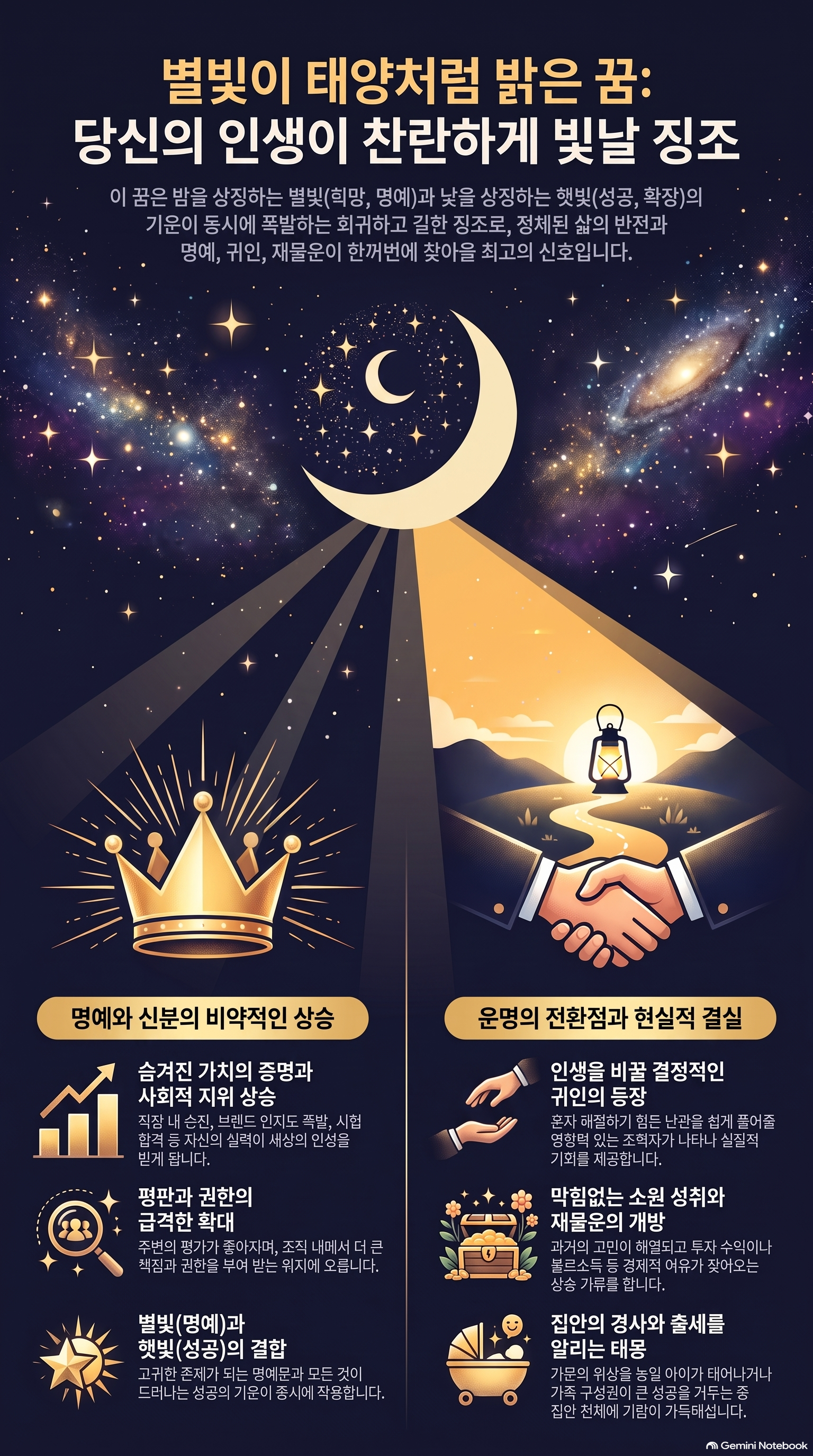 별빛이 햇빛처럼 내리쬐는 꿈