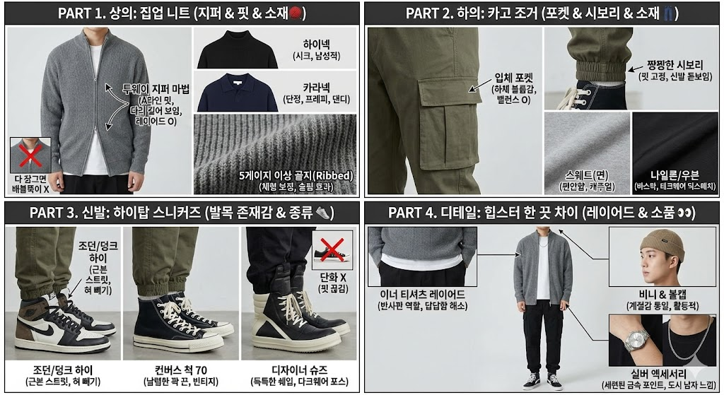 집업니트 추천코디