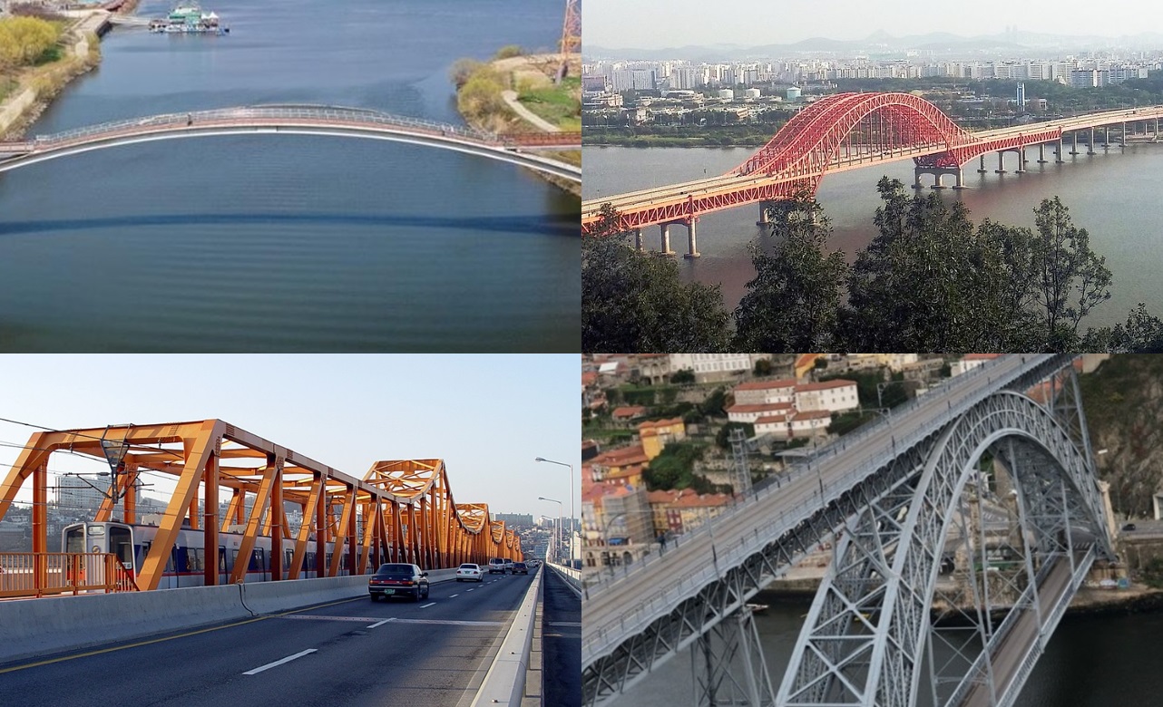 상로교, 중로교, 하로교, 이층교 4가지 사진캡쳐 화면