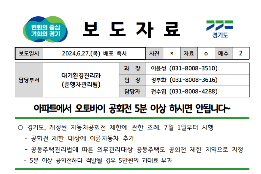 공회전과태료시행