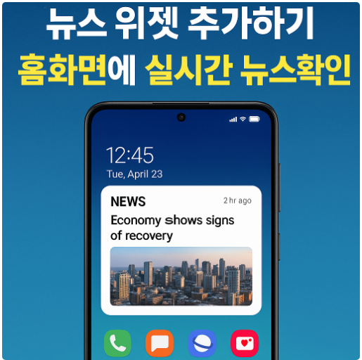 갤럭시 바탕화면 뉴스 위젯 추가하기 - 홈화면에 실시간 뉴스 확인