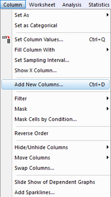 origin - colum - setting