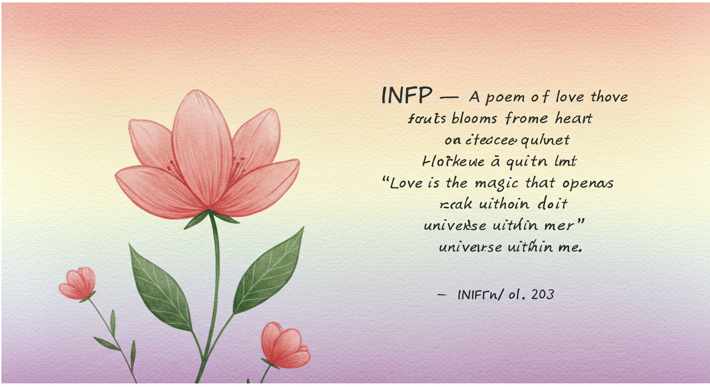INFP 연애 스타일 - 조용한 마음에서 피어나는 사랑의 시