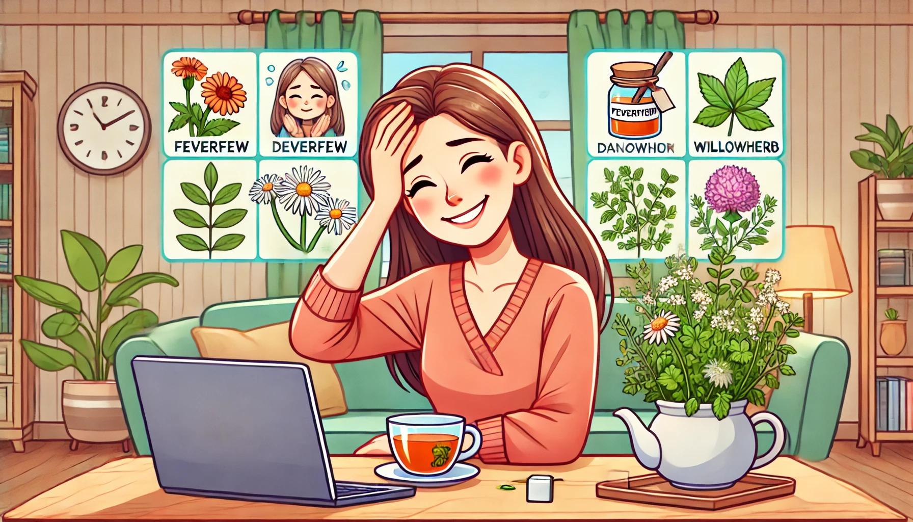 두통 완화에 좋은 식물, 편두통, 혈액순환, 자연요법, 건강 관리 비법!