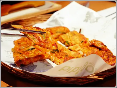 김치전 맛있게 하는법 완성된 김치전