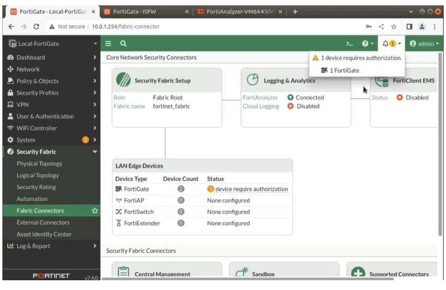 FortiAnalyzer 연동
