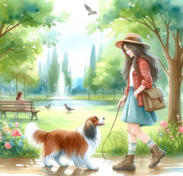 반려견 산책 사진