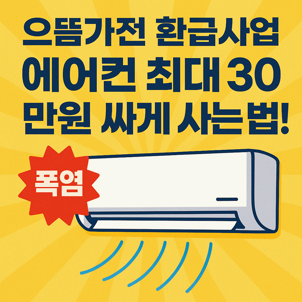 폭염 속 가전 대란! &lsquo;으뜸가전 환급사업&rsquo;으로 에어컨 최대 30만원 싸게 사는 법 / Save up to 300,000 KRW on Air Conditioners with Korea&rsquo;s Energy Efficiency Rebate Program