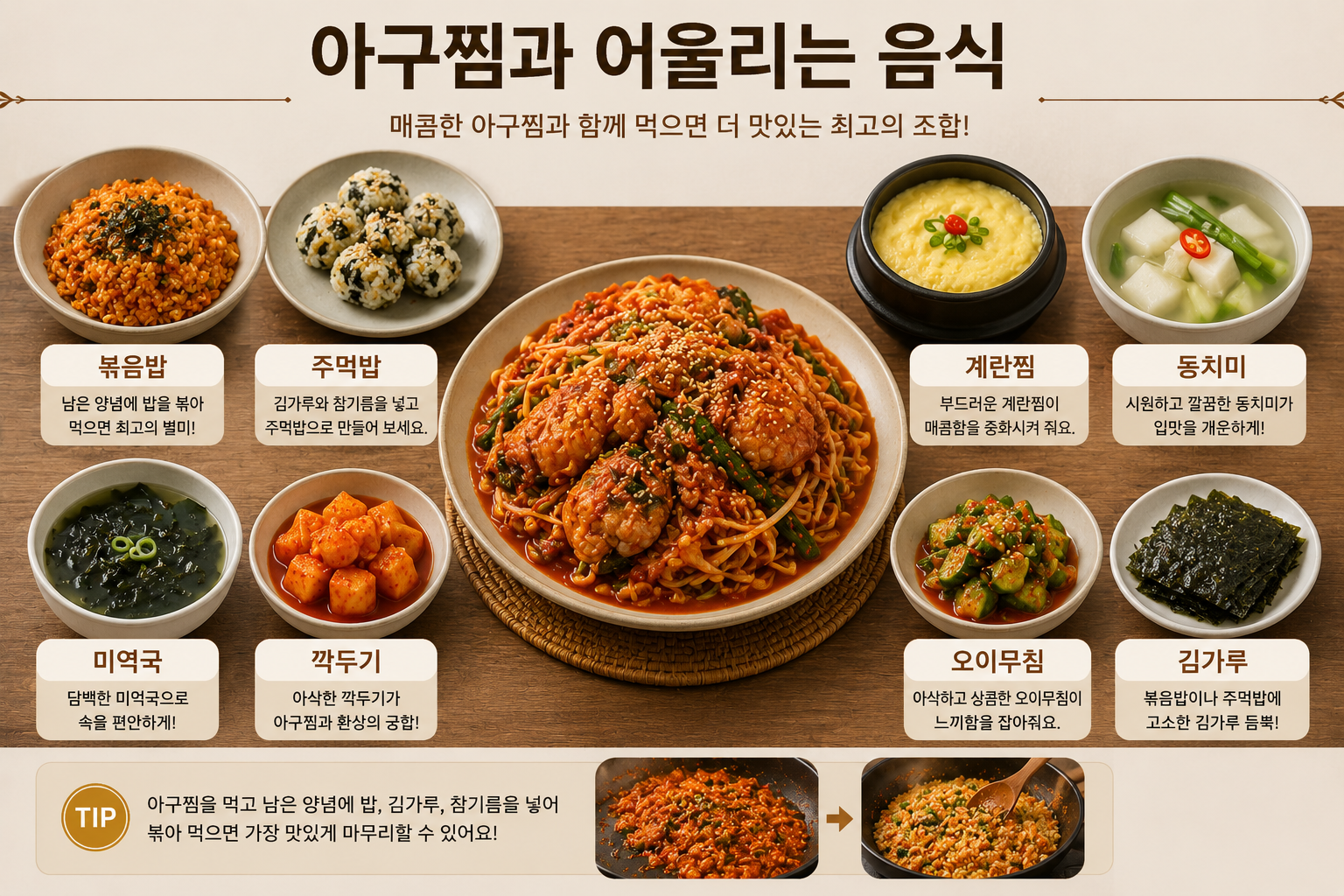 아구찜 과 어울리는 음식들