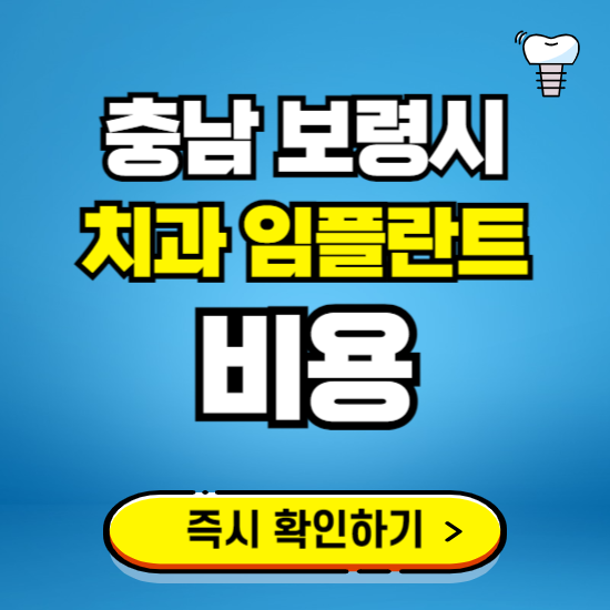 충남 보령시 임플란트 가격 비용 조회하기 ❘ 내 근처 저렴한 치과 찾기