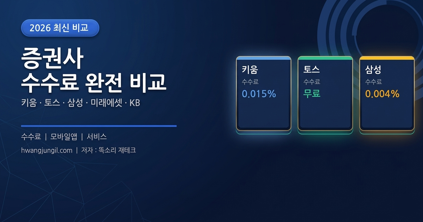 증권사 수수료 완전 비교 이미지