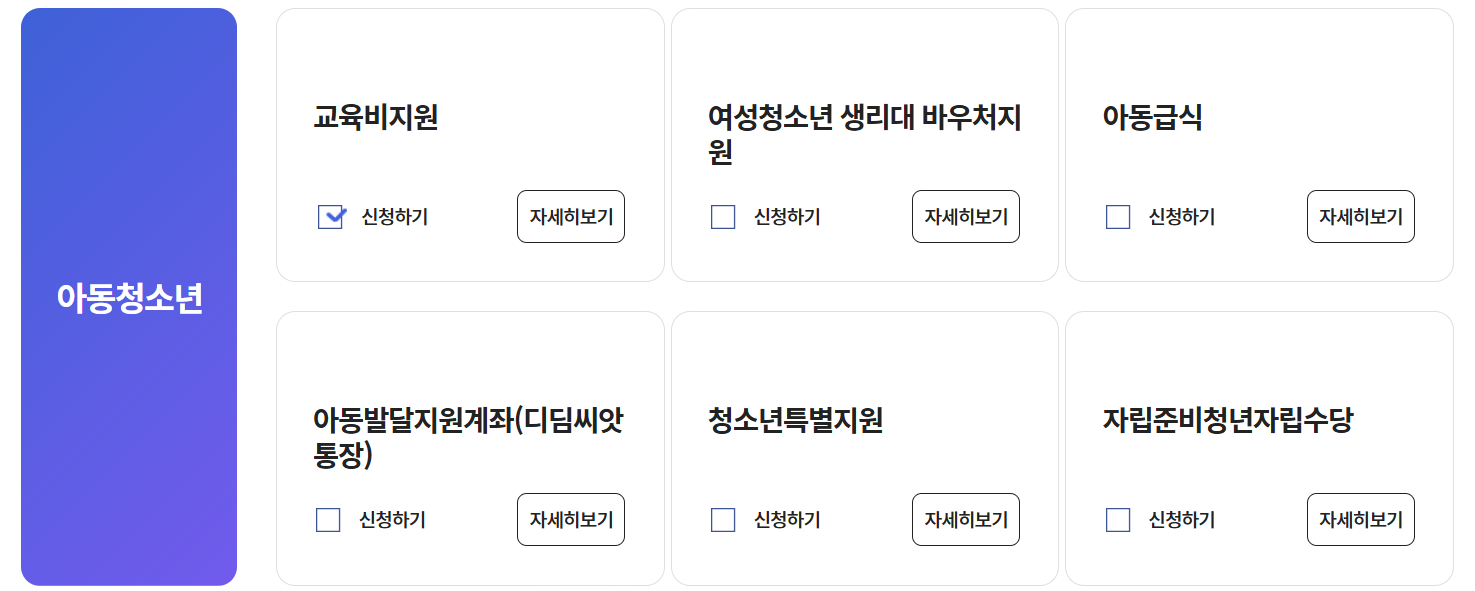 초중고 교육비 지원사업