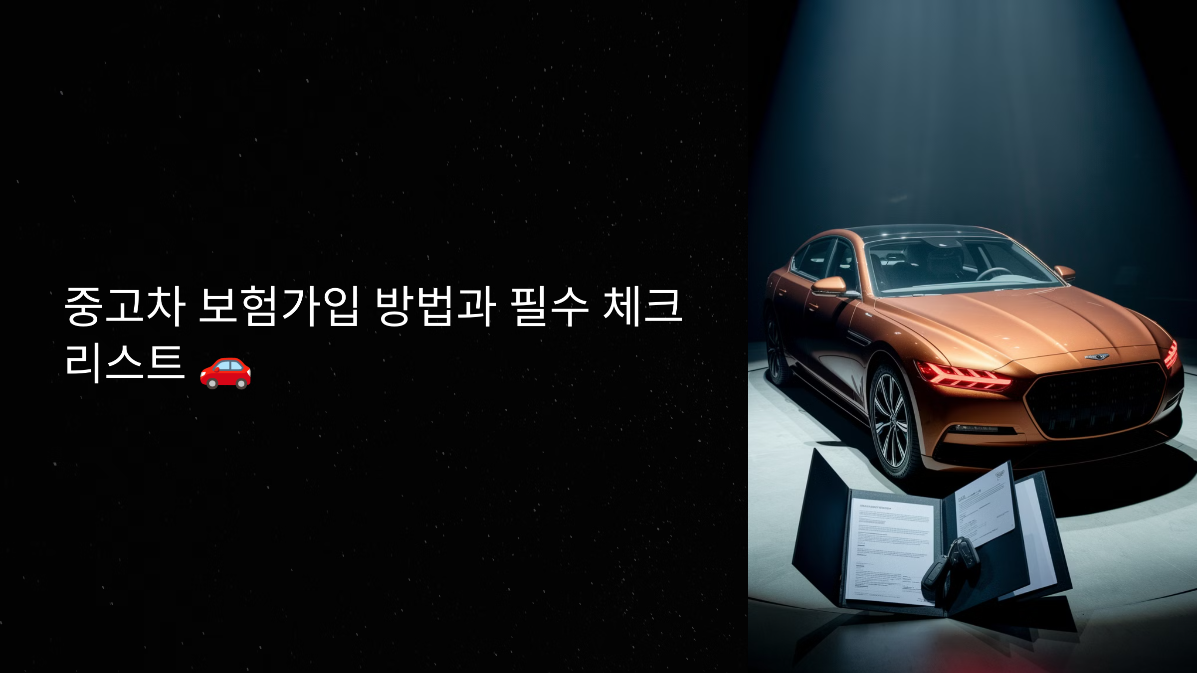 중고차 보험가입 방법과 필수 체크리스트 🚗
