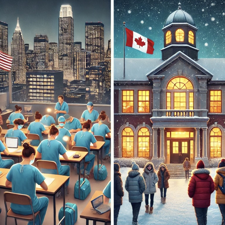 미국vs캐나다 야간간호대학