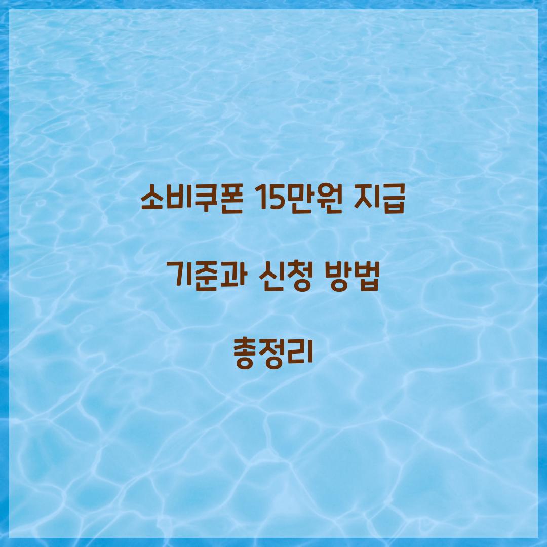 소비쿠폰 15만원