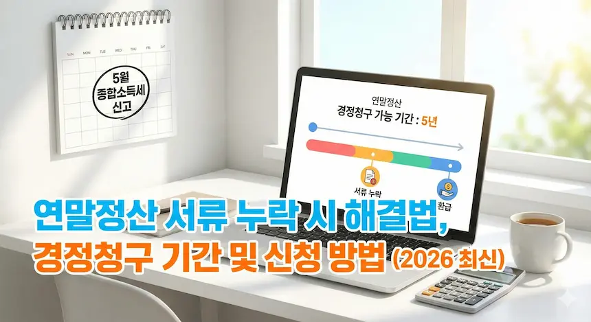 "돈 버리지 마세요!" 연말정산 서류 누락 시 해결법, 경정청구 기간 및 신청 방법 (2026 최신)