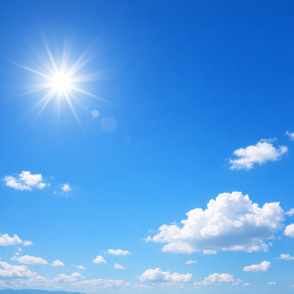 화창한 날씨와 푸르른 하늘