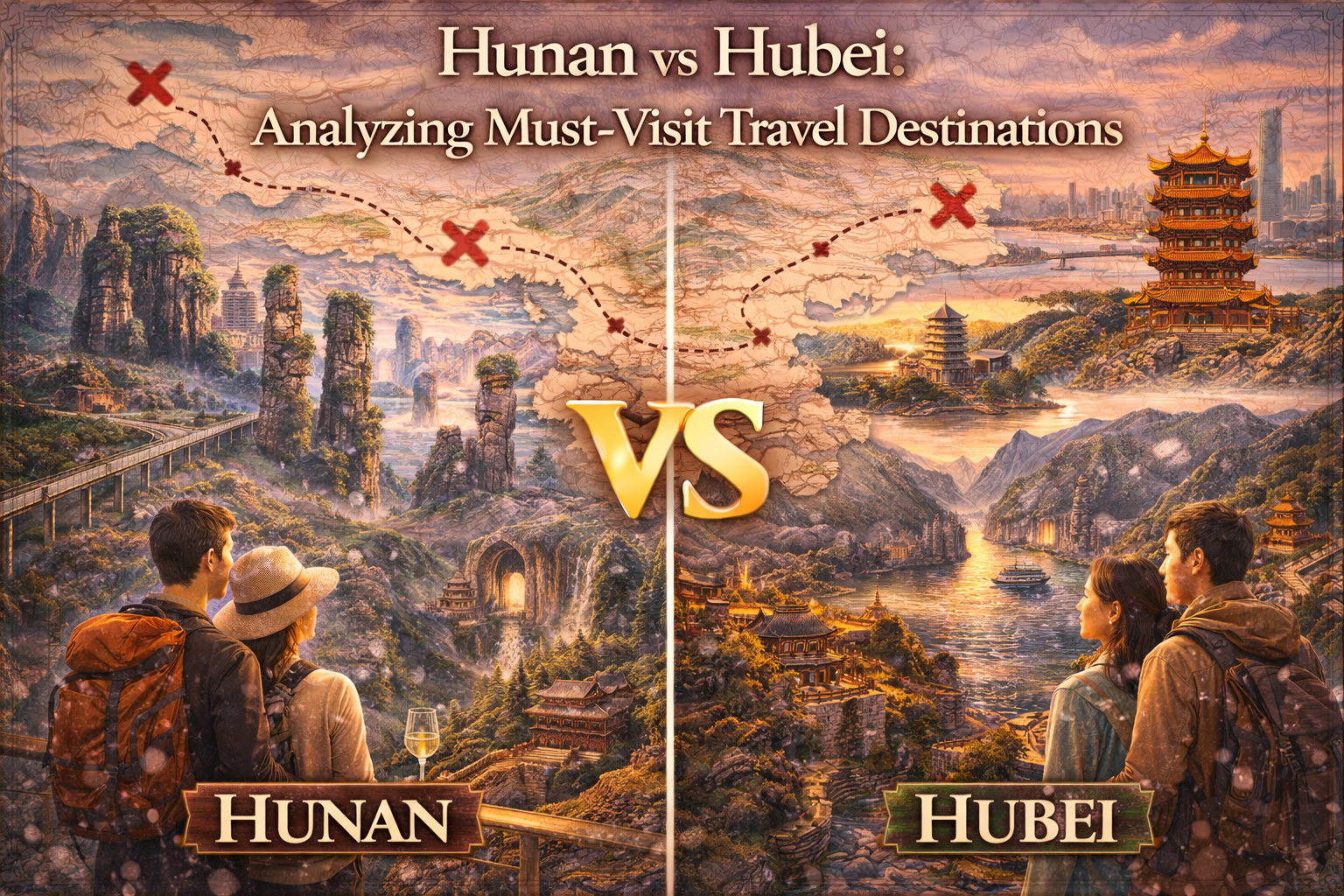 후난성 vs 후베이성 명소 여행 코스 사진