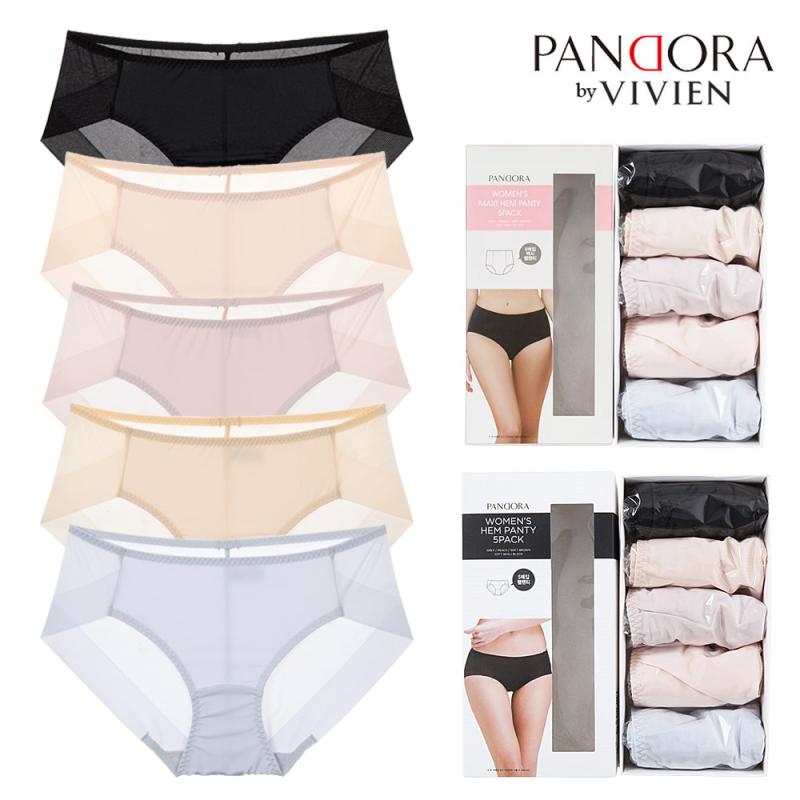 판도라by비비안 여성 팬티 햄라인 심리스 누디 면 모달 햄팬티세트