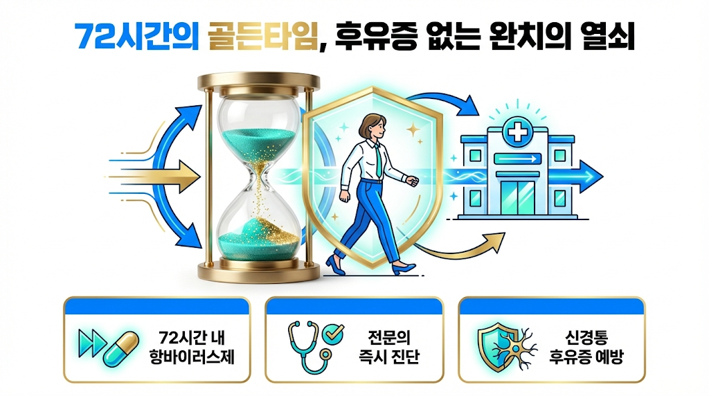 72시간 골든타임 대상포진 인포그래픽