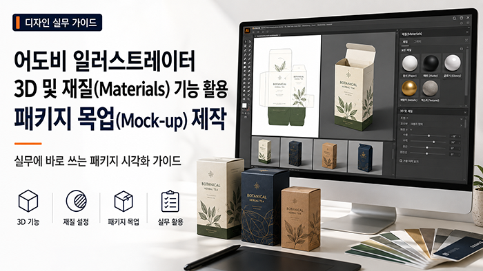 어도비 일러스트레이터 3D 및 재질(Materials) 기능을 활용한 패키지 목업(Mock-up) 제작