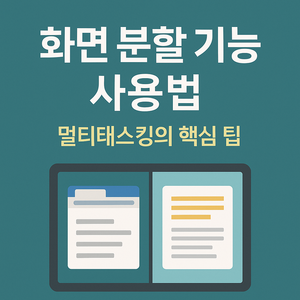 화면 분할 기능 사용법 &ndash; 멀티태스킹의 핵심 팁