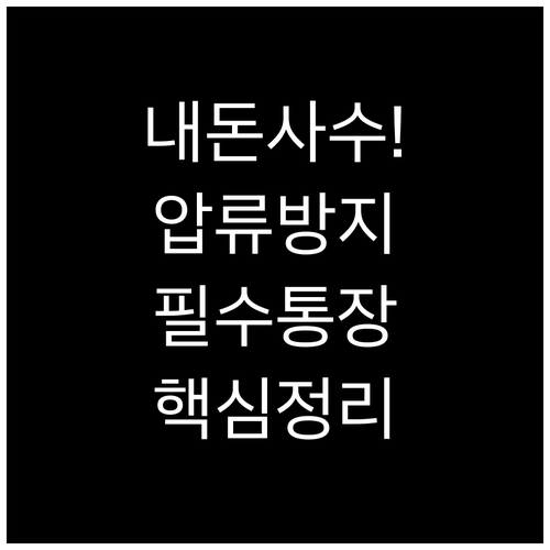 압류방지 전용 통장 종류 및 생계비 ..