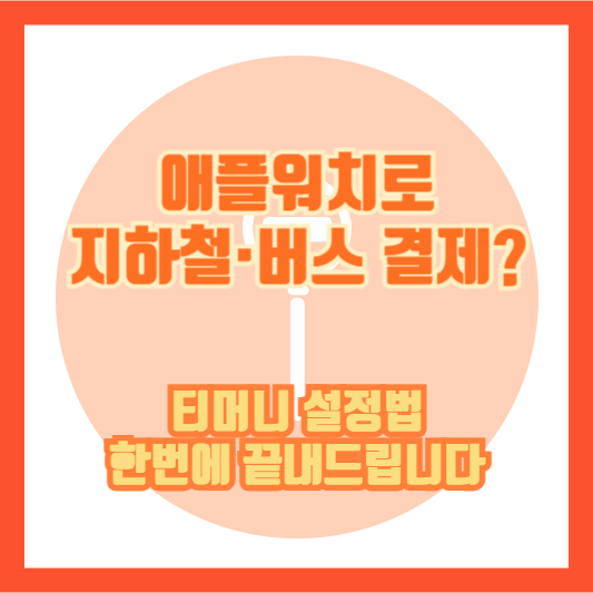애플워치로 지하철·버스 결제? 티머니 설정법 한번에 끝내드립니다