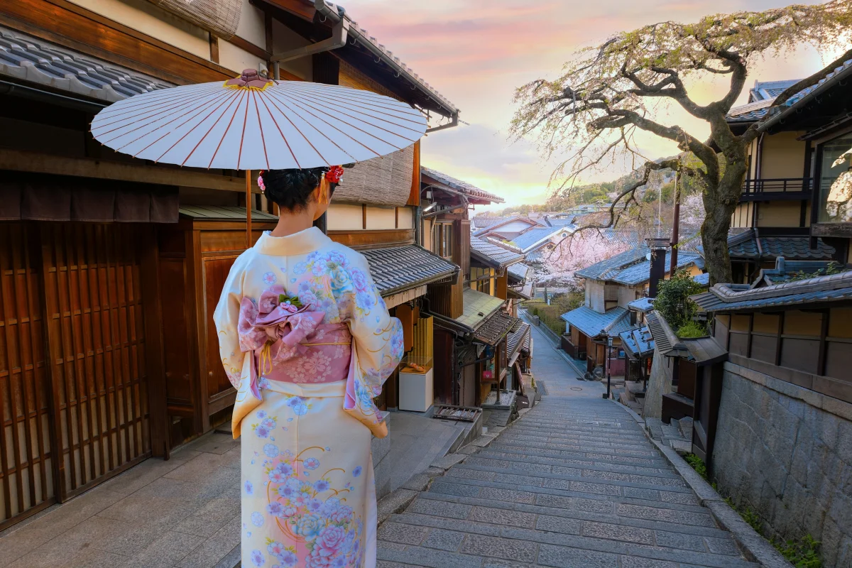 니넨자카 거리 기모노 여성