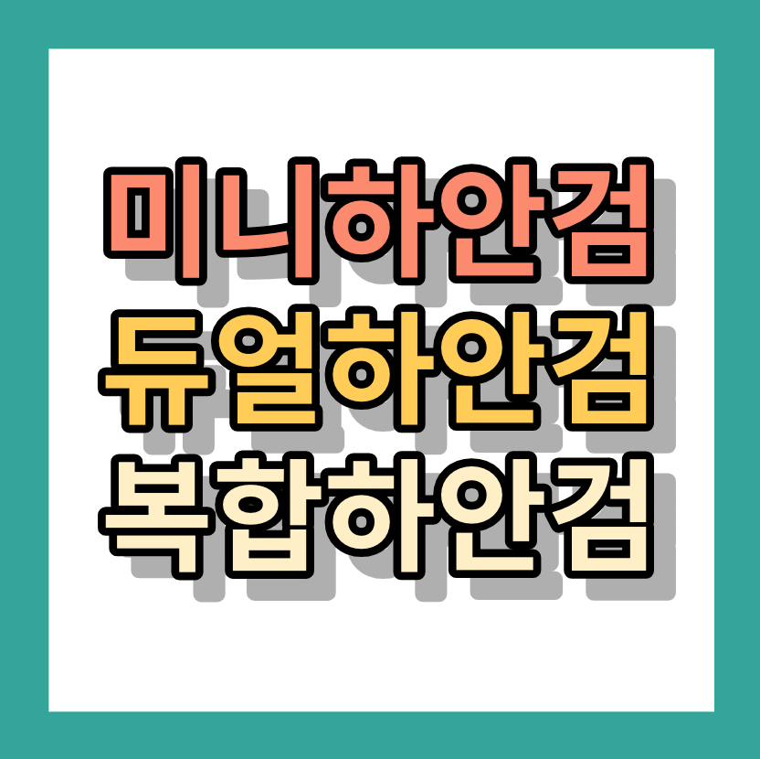 < 미니하안검 vs 듀얼하안검 vs 복합하안검 > 비교