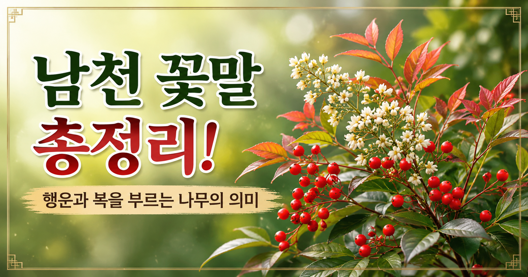 남천 꽃말