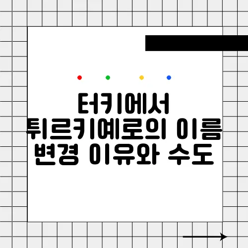 터키에서 튀르키예로의 이름 변경 이유와 수도