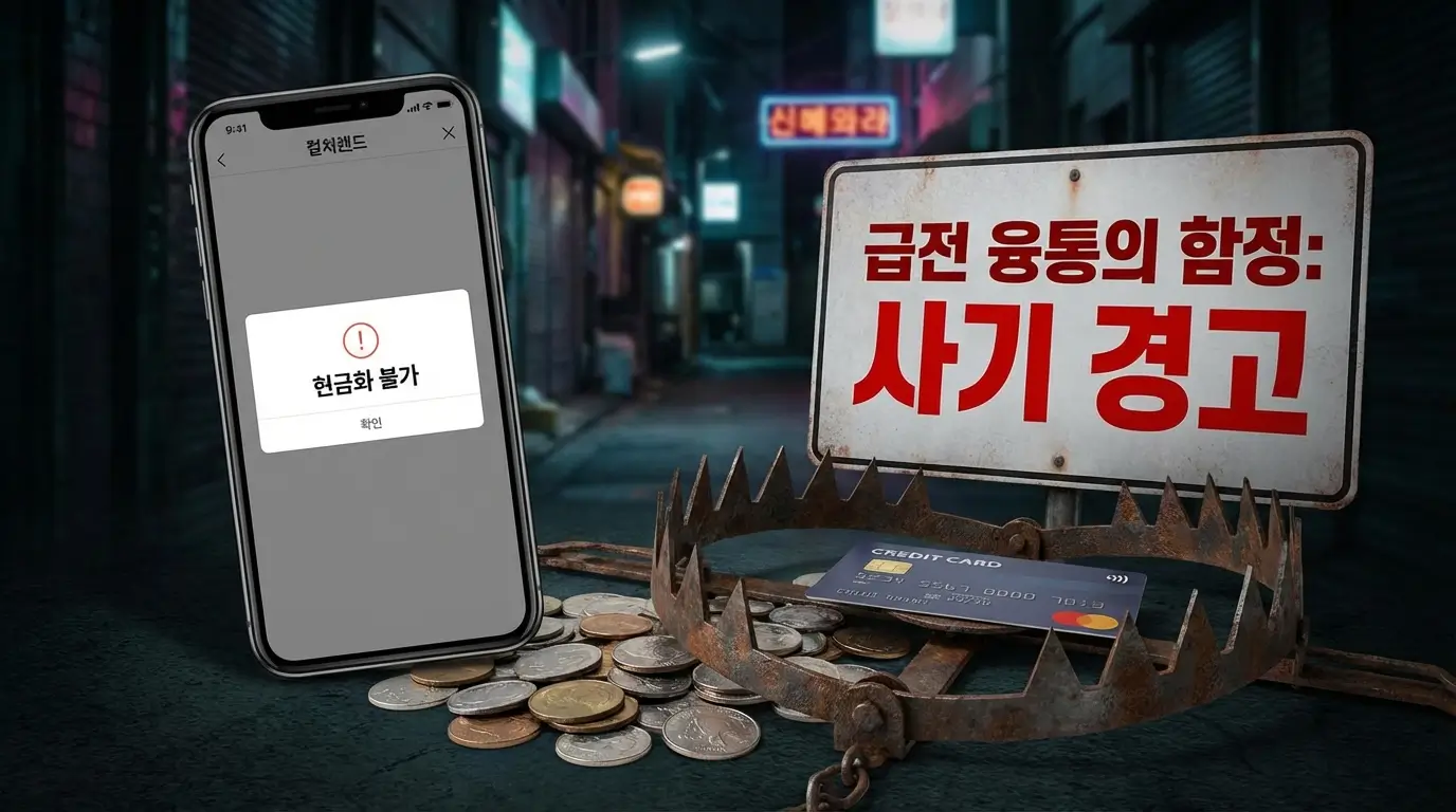 급전 융통의 함정 컬쳐랜드 현금화 막힘 현상과 사기 경고