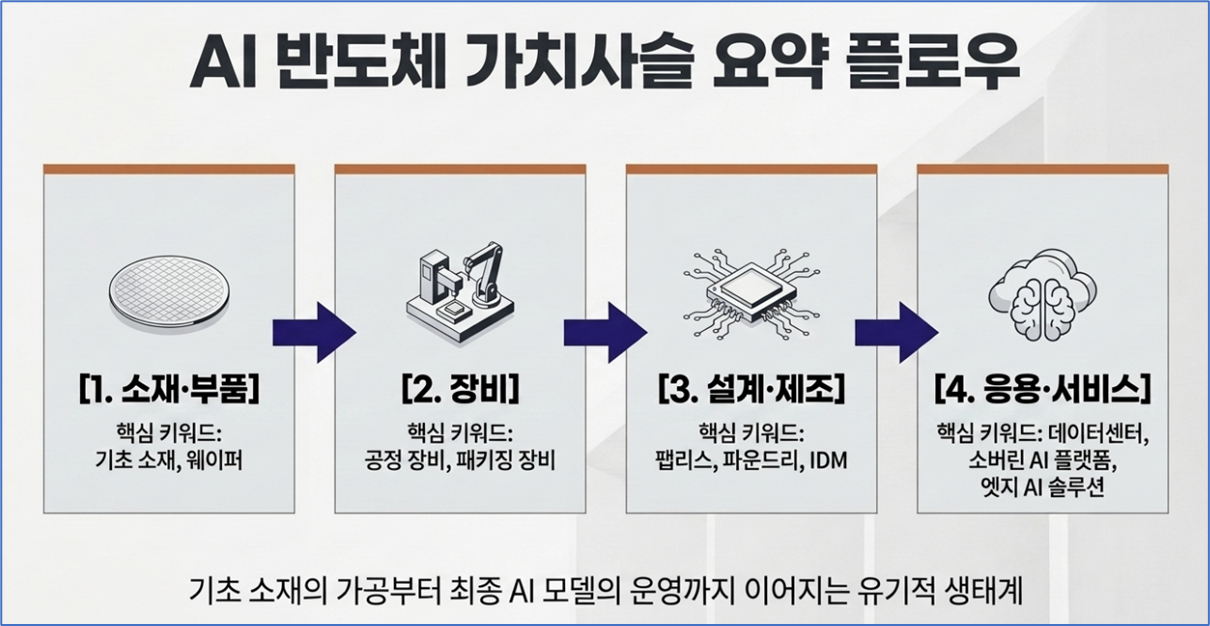 AI반도체 산업 가치사슬 인포그래픽