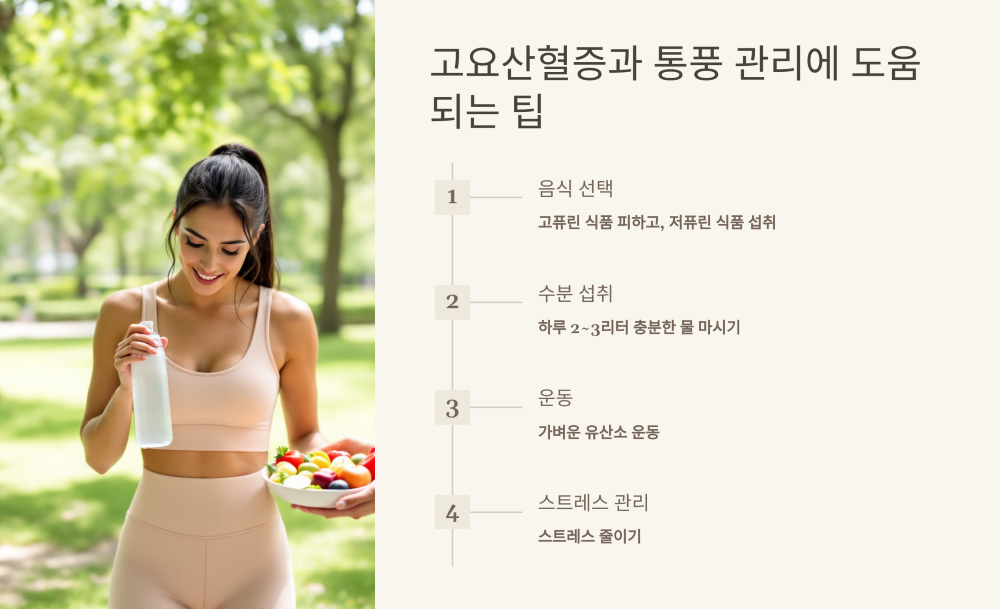 고요산혈증과 통풍 관리에 도움 되는 팁