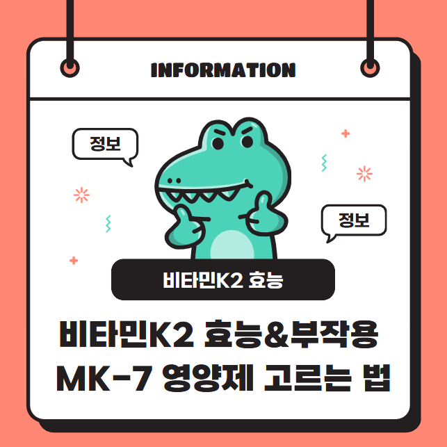 비타민K2 효능&부작용 정리, 흡수율 높은 MK-7 영양제 고르는 법