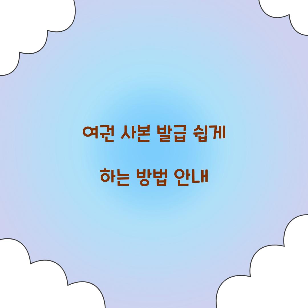 여권 사본 발급