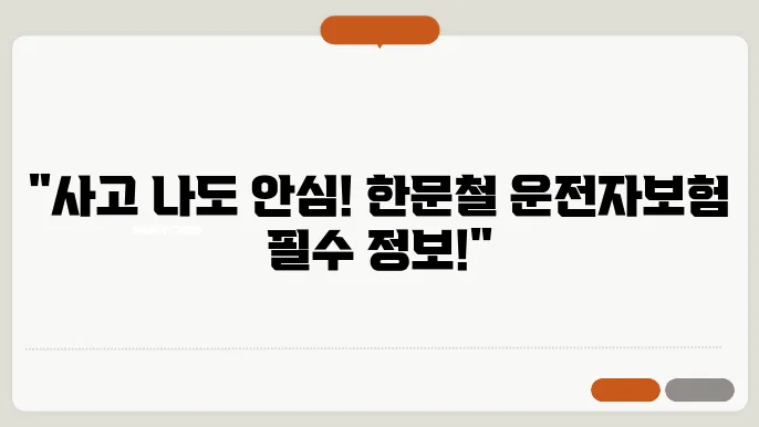 한문철 운전자보험 보장 및 가격 보험료 분석, 가입방법 총정리
