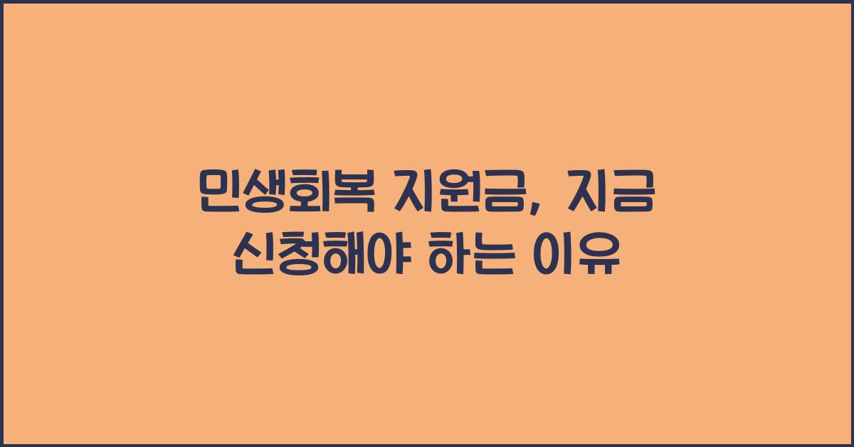 민생회복 지원금