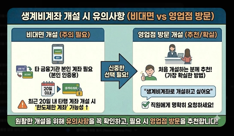 압류방지통장 장단점 비교 [2026년 기준] 생계비계좌 개설 전 반드시 확인할 5가지