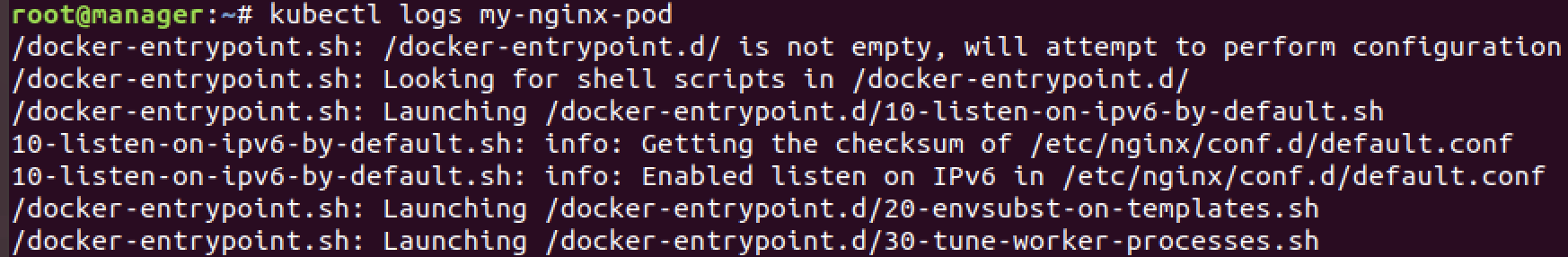 kubectl logs