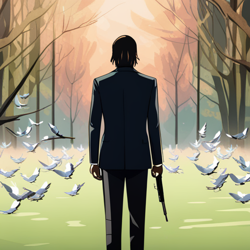 존윅의 뒷모습 이미지 입니다.