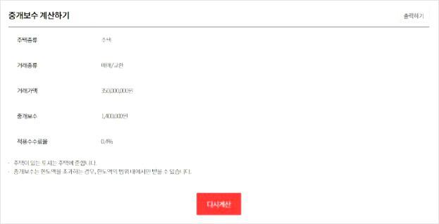 부동산중개수수료율