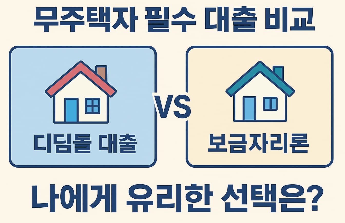 🔑 무주택자 필수 대출 비교: 디딤돌 대출 vs. 보금자리론, 나에게 유리한 선택은? 🏠