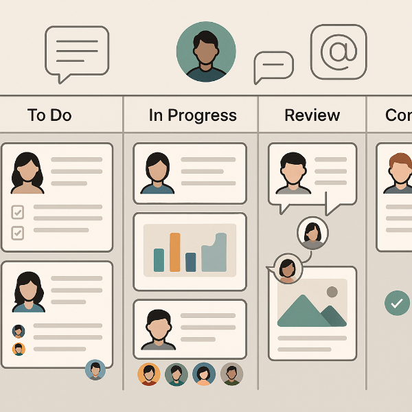 팀 협업을 위한 보드 활용 사진