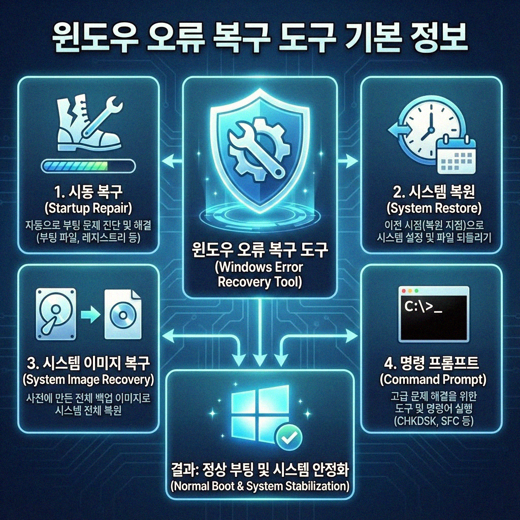 윈도우 오류 해결 마스터 윈도우 오류 복구 도구 실행법 완전 정복