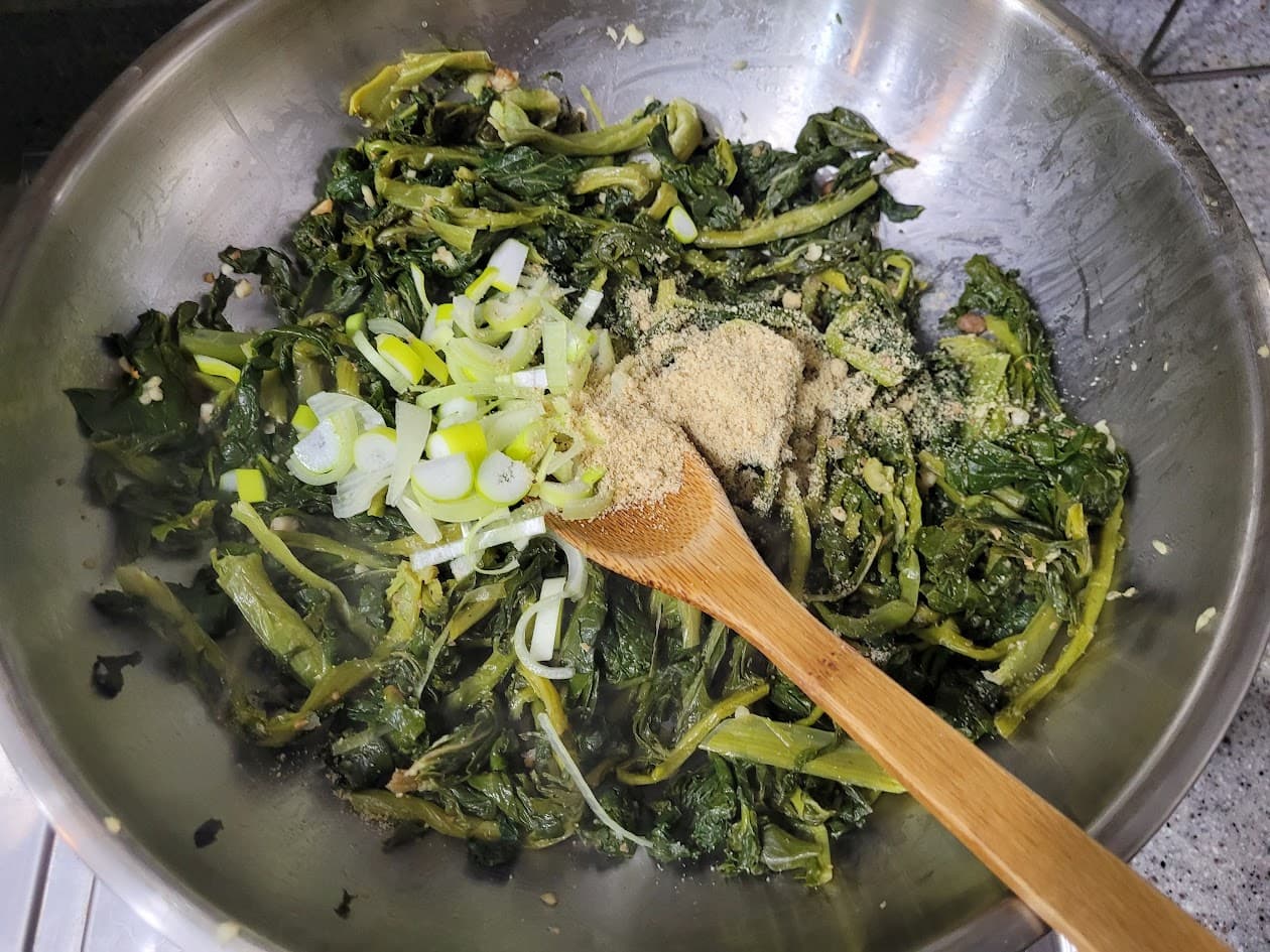 마지막에 들깨가루 첨가