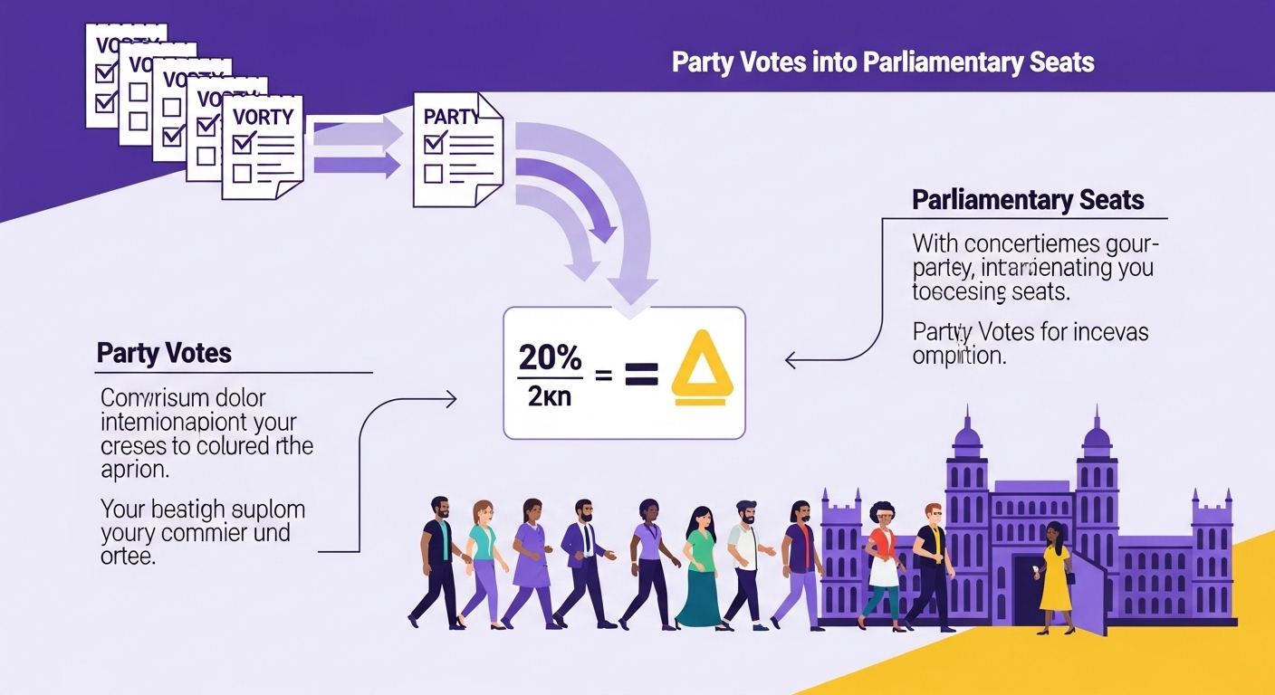 비례대표 선출방법: 정당 득표율이 의석이 되는 4단계 과정