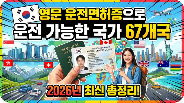영문 운전면허증 운전 가능한 국가 리스트